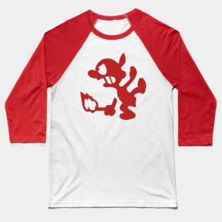 Fire Attack- Mr. Game & Watch (Red) Baseball T-Shirt